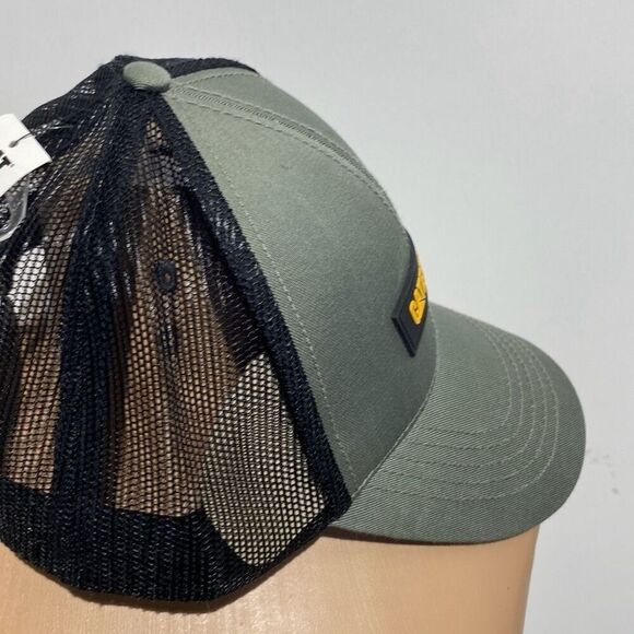 Caterpillar Men's Gray Black Mesh Equipment Snapback Cap Hat NWT - Picture 3 of 10